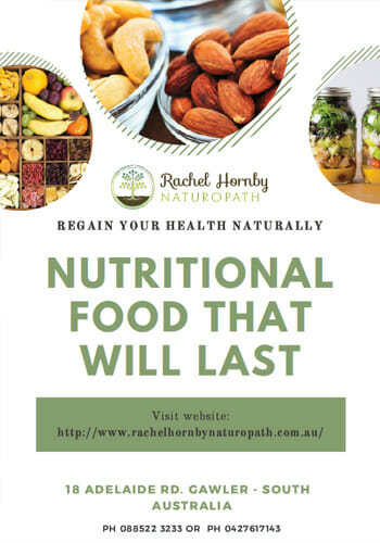 Rachel Hornby Naturopath - Free eBook - Nutritional Food The Will Last